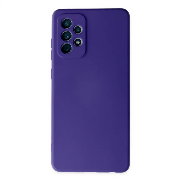 BUĞZ Galaxy A72 Kılıf Nano İçi Kadife Silikon - Mor