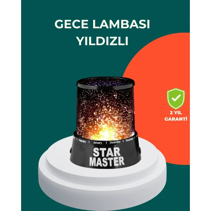 BUĞZ Galaxy Efektli LED Yıldız Projektör Renk Değiştirmeli Oda Aydınlatması