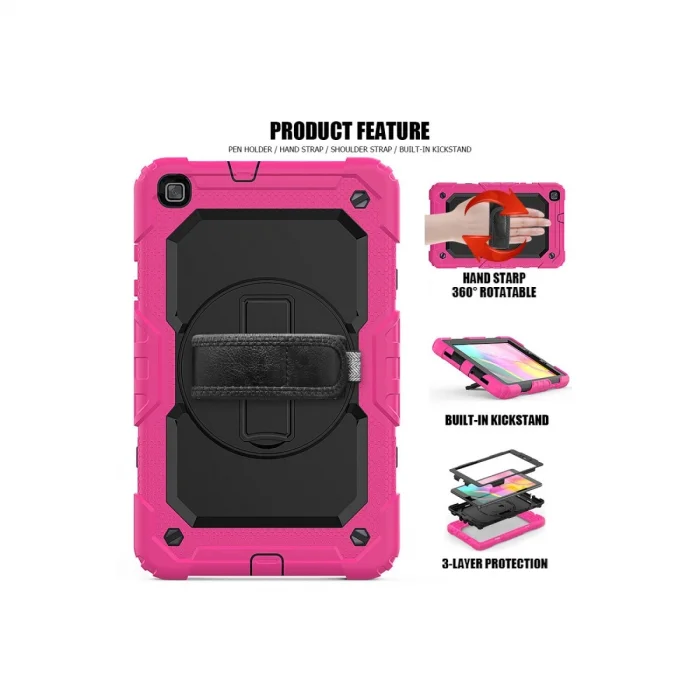 BUĞZ Galaxy T290 Tab A 8 Kılıf Pars Tablet Kapak - Pembe