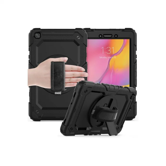 BUĞZ Galaxy T290 Tab A 8 Kılıf Pars Tablet Kapak - Siyah