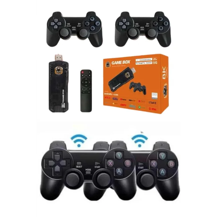  Game Box Android Tv 36500 Oyunlu Atari 5g 8k HDR Ultra HD 64 GB