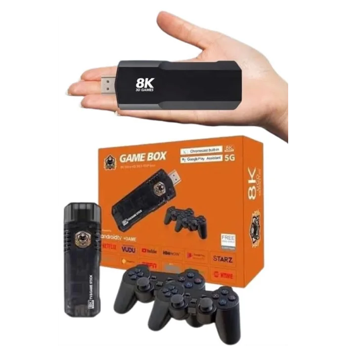  Game Box Android Tv 36500 Oyunlu Atari 5g 8k HDR Ultra HD 64 GB