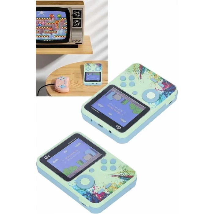 BUĞZ Game Box Oyun Konsolu 500 Retro Oyunlu Mini Taşınabilir 3 İnç