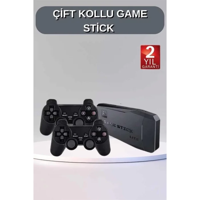  Game Stick 20000 Oyun Kablosuz Çift Kol Retro Oyunlar Game Stick Atari 2.4g 4K