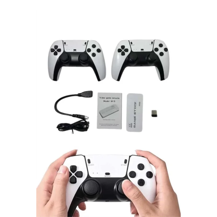  Game Stick 4K Retro Çift Kollu Atari Oyunlari +20000 Oyunlu Konsol Nostalji