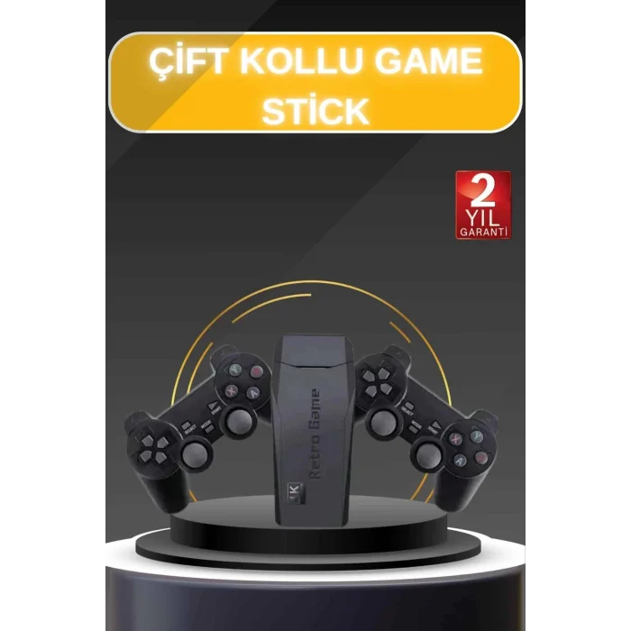  Game Stick El Atarisi 2.4g Kablosuz Çift Kol Oyunlar 4k Game Stick 3500 Oyunlu Atari Uyumlu