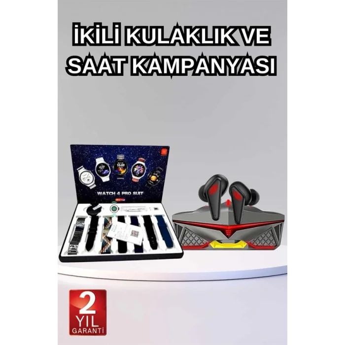 BUĞZ Gamer Oyuncu Seti Bluetooth Kulaklık Ucuz Kaliteli Yeni Nesil Akıllı Saat - BUĞZ