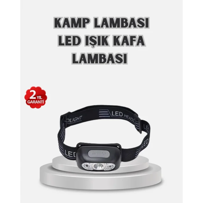 BUĞZ Gece Balıkçılığı İçin Ultra Parlak Şarjlı Kafa Lambası | 4 Işık Modu + USB Şarj