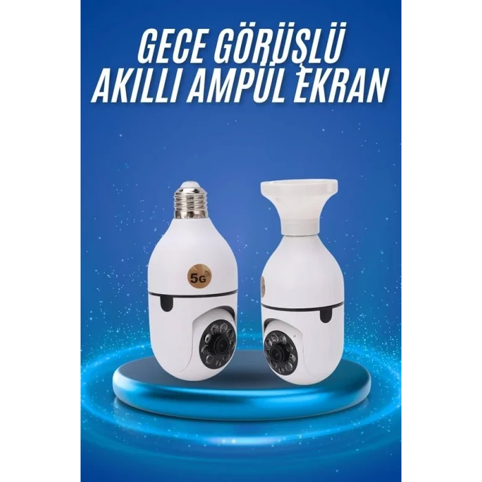 BUĞZ Gece Görüşlü Akıllı Dönebilen Ev Kamerası Ampül Kamera
