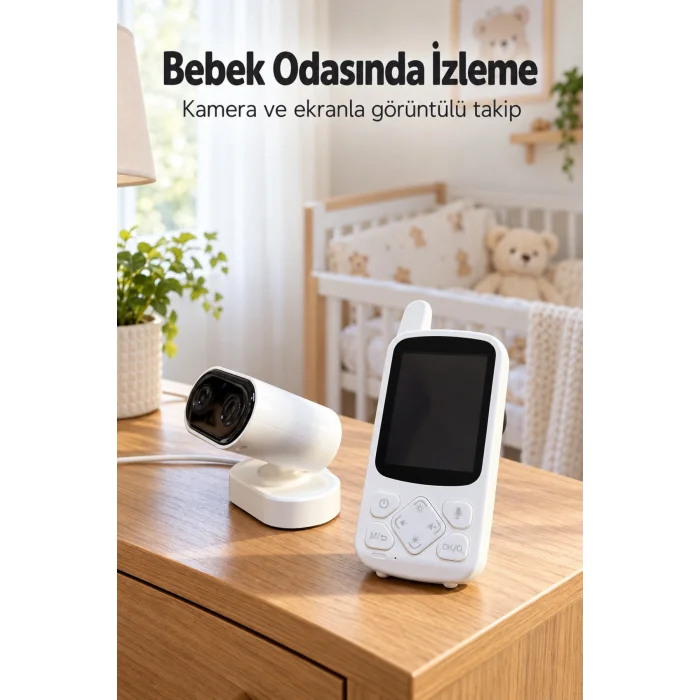 BUĞZ Gece Görüşlü Bebek Kamerası ve Ebeveyn Ekranı Seti - BUĞZ
