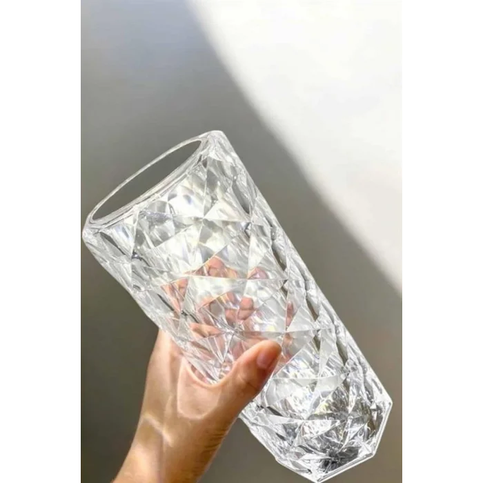 BUĞZ Gece Lambası Kristal Lamba Dokunmatik Şarjlı Hediyelik - Lisinya