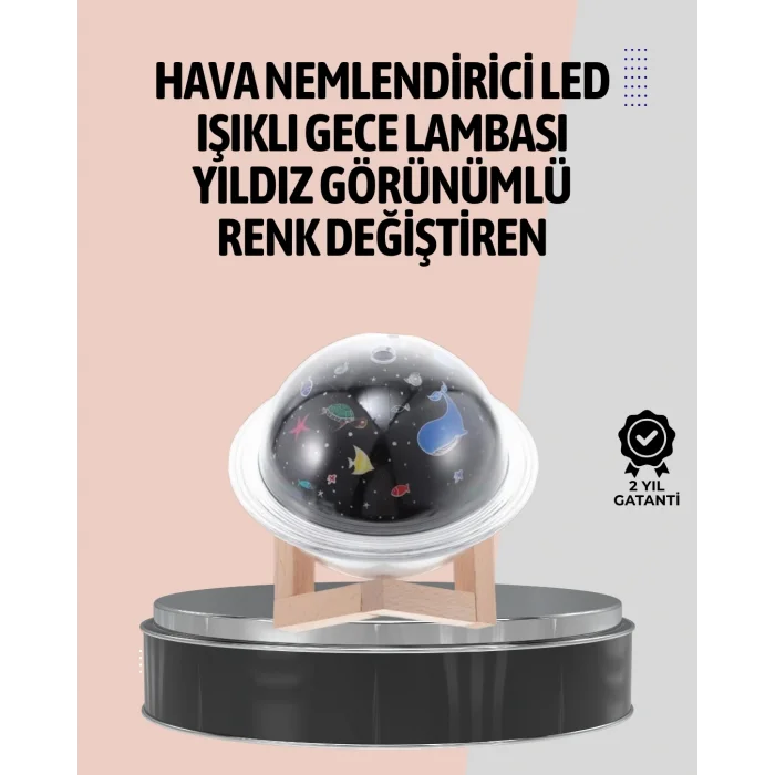 BUĞZ Gece lambası özellikli taşınabilir nemlendirici ve aromaterapi cihazı USB girişli