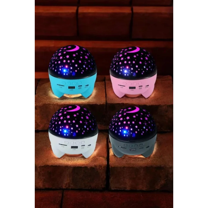 BUĞZ Gece Lambası Renkli Yıldızlı Gökyüzü Projeksiyon Gece Tavan Yansıtma