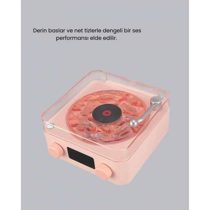 BUĞZ Gece Lambası Stereo Bluetooth Hoparlör Dijital Saat Su Dalgası Efektli 3-ü-1 Cihaz