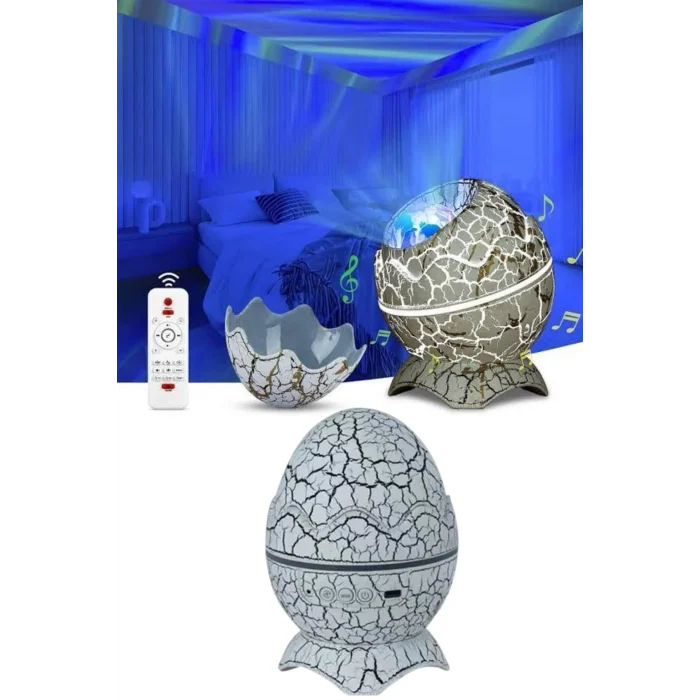 BUĞZ Gece Lambası Yumurta Işık Speaker Yeni Nesil Dinozor Yumurtası Görünümlü - BUĞZ