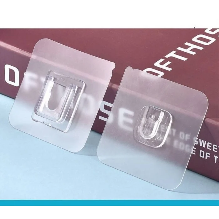 BUĞZ Geçmeli Eşya Sabitleme Klipsleri Şeffaf 4 lü Set