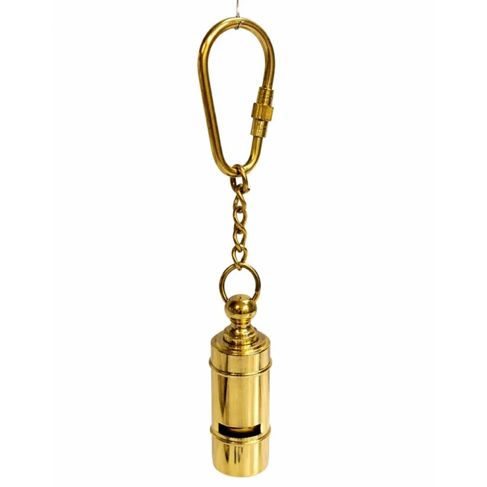 BUĞZ Geleneksel Pirinç Düdük Tasarım Anahtarlık