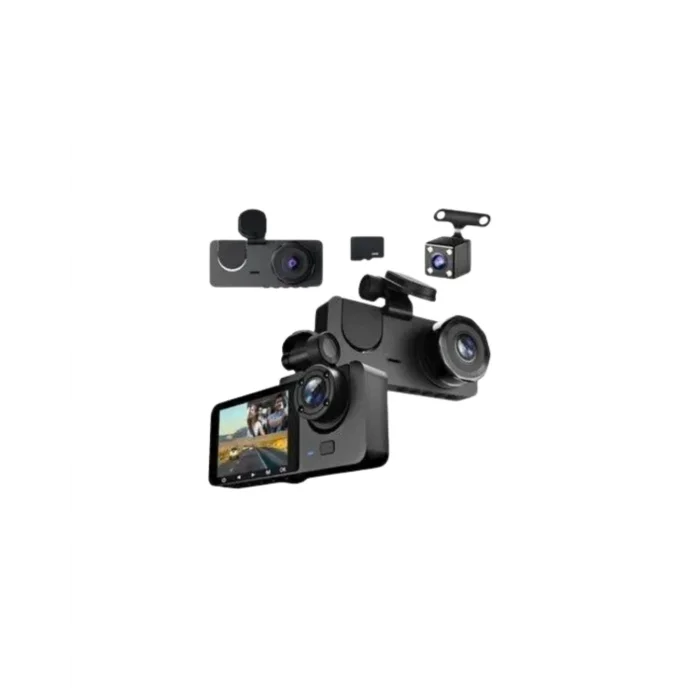 BUĞZ Gelişmiş G-Sensörlü Üçlü Araç Kamerası – 5” LCD Ekran ve Hareket Algılama - Lisinya