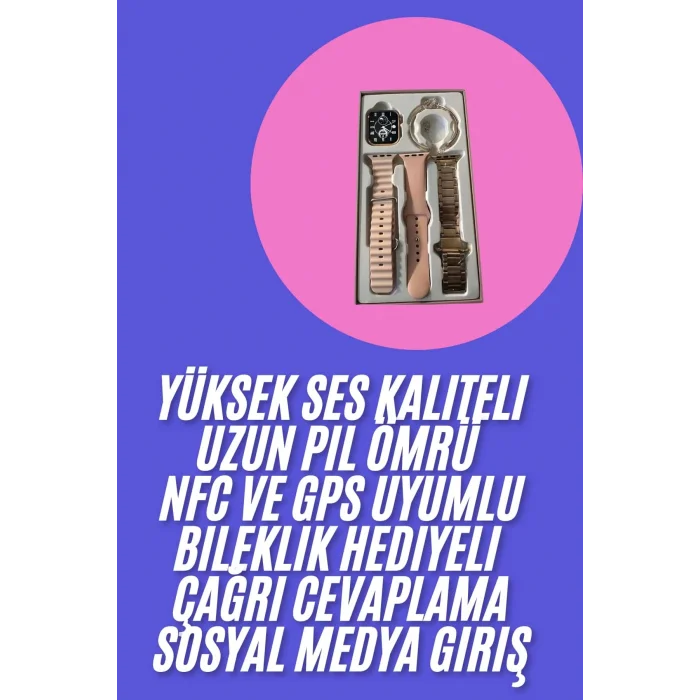 BUĞZ Genç Kızlara Özel Akıllı Saat 41 mm Çağrı Cevaplayabilen NFC ve GPS Uyumlu - Lisinya