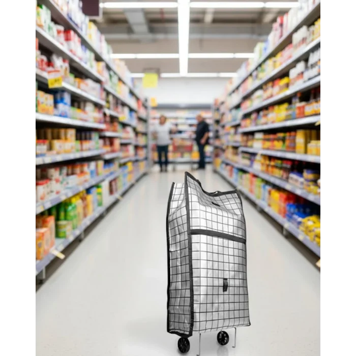 BUĞZ Geniş Hacimli Tekerlekli Pazar Çantası Dayanıklı ve Ergonomik