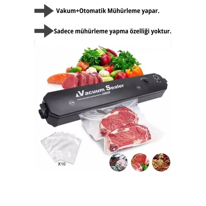  Gıda Vakum Ve Mühürleme Makinesi- Yiyecek Tazeliği Koruma Ev Ve Restoran İçin