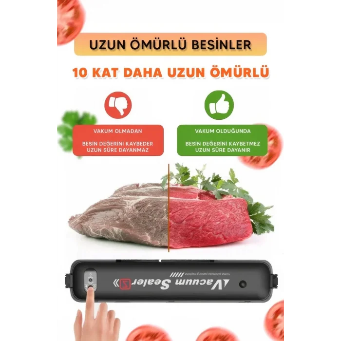  Gıda Vakum Ve Mühürleme Makinesi- Yiyecek Tazeliği Koruma Ev Ve Restoran İçin