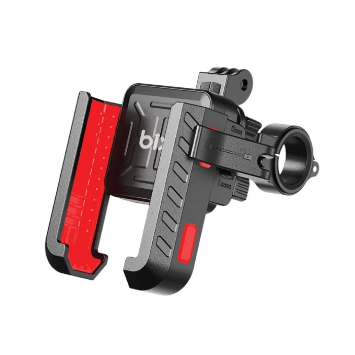 BUĞZ Gidon Bağlantılı 360° Derece Ayarlanabilir 3.5”-7.2” Uyumlu Motosiklet Bisiklet Telefon Tutucu