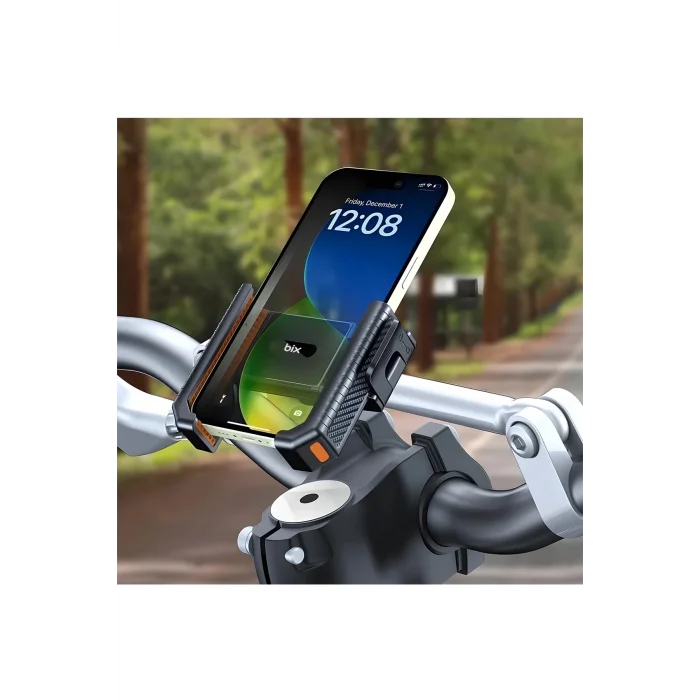 BUĞZ Gidon Bağlantılı Bisiklet Motosiklet İçin Esnek Abs 4-7.8″ İnç Telefon Tutucu 360° Dönebilen Tasarım