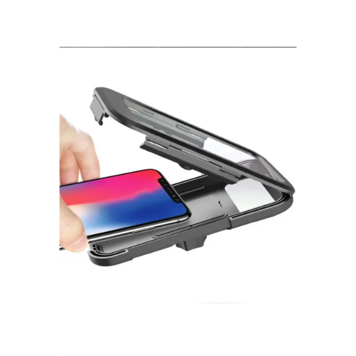 BUĞZ Gidon Bağlantılı Su Geçirmez Mıknatıslı Motorsiklet Telefon Tutucu