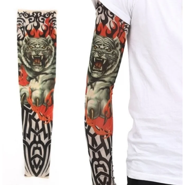 BUĞZ Giyilebilir Kol Dövmesi Çorap Dövme 3d Baskılı Kol Bacak Dövme 2 Adet Model 8