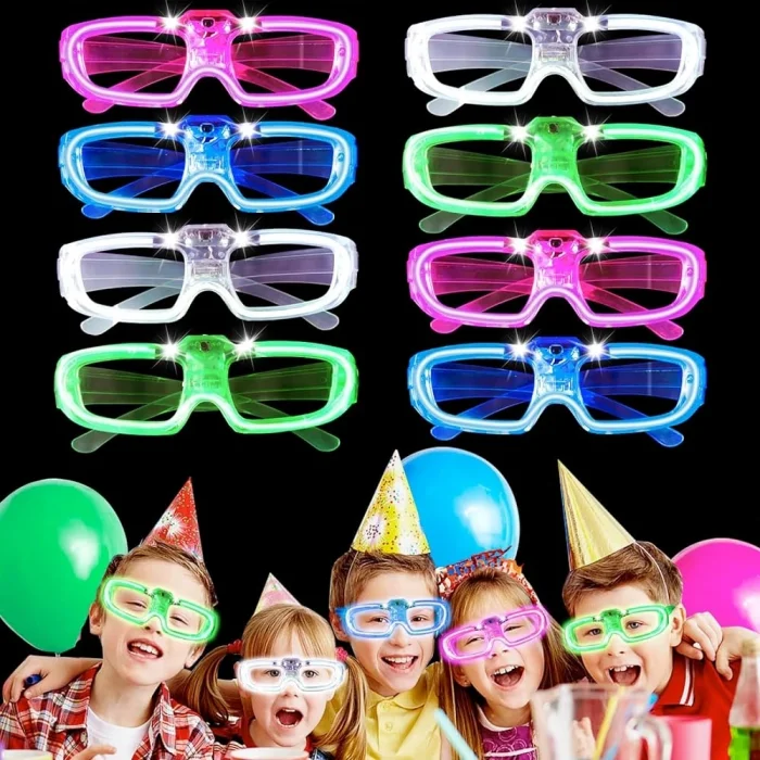 BUĞZ Glow Model 3 Farklı Fonksiyonlu Işıklı Parti Gözlüğü Karışık Renk 12 Adet
