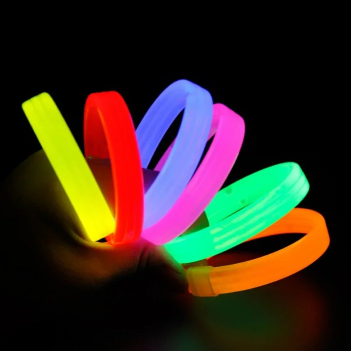 BUĞZ Glow Partisi Fosforlu Ekstra Kalın Bileklik 6 Renk 6’lı Set – Baskı Yapılabilir
