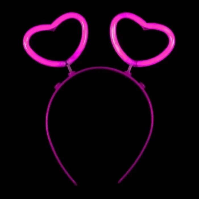  Glow Stick Karanlıkta Yanan Fosforlu Kalp Taç 12 Adet
