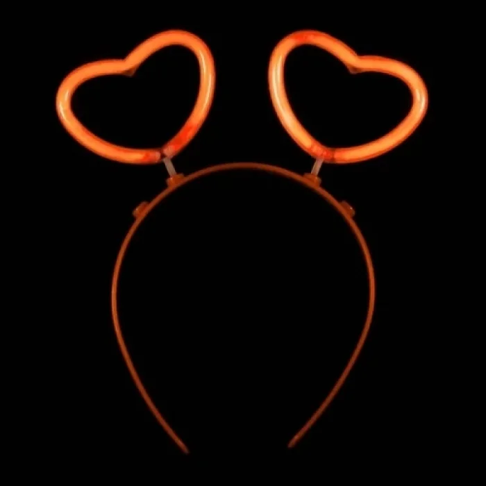  Glow Stick Karanlıkta Yanan Fosforlu Kalp Taç 12 Adet