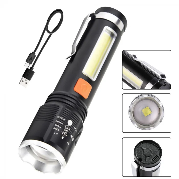 BUĞZ Gold Orion Km-102 4 Modlu Tip-c Şarjlı Zoomlu Taktikal El Feneri