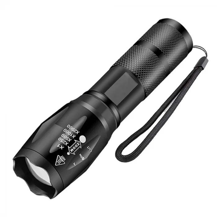BUĞZ Gold Orion Km-108 T6 Led Şarjlı El Feneri 5 Modlu 200 Metre Işık Mesafesi