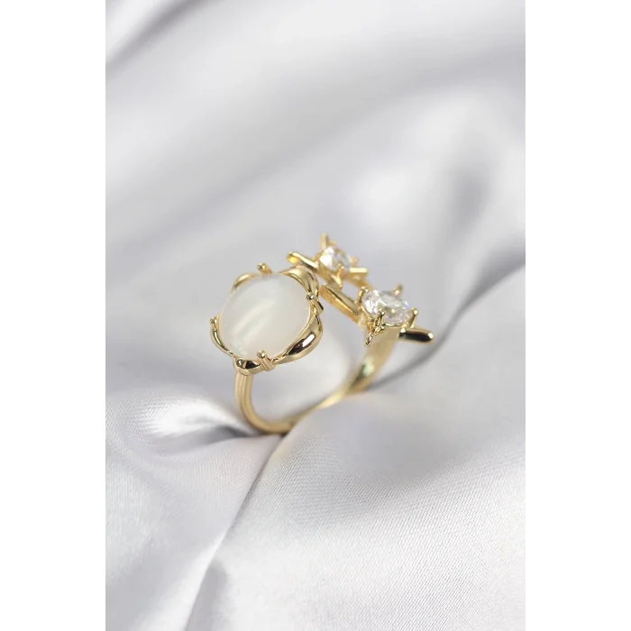 BUĞZ Gold Renk Kutup Yıldızı Model Kadın Yüzük