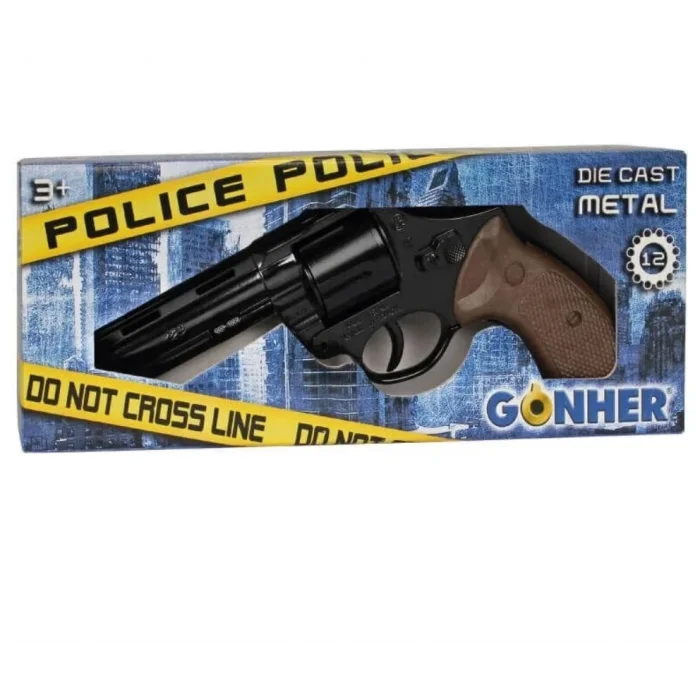 BUĞZ Gonher Revolver 12 li Siyah Mantar Koleksiyon Polis Tabancası
