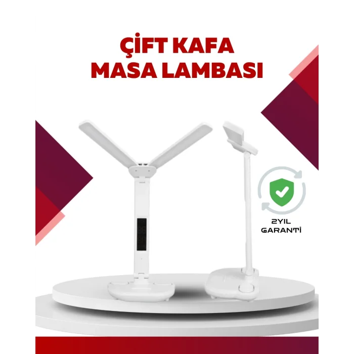  Göz Koruyucu LED Okuma Lambası | Titreşimsiz Işık, Kalemlik ve Stand Fonksiyonlu