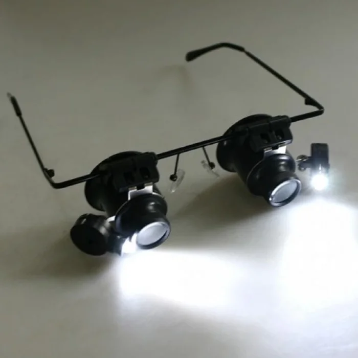 BUĞZ Gözlük Model Çıft Led Aydınlatma ,saat Onarımı Için Harika Büyüteç