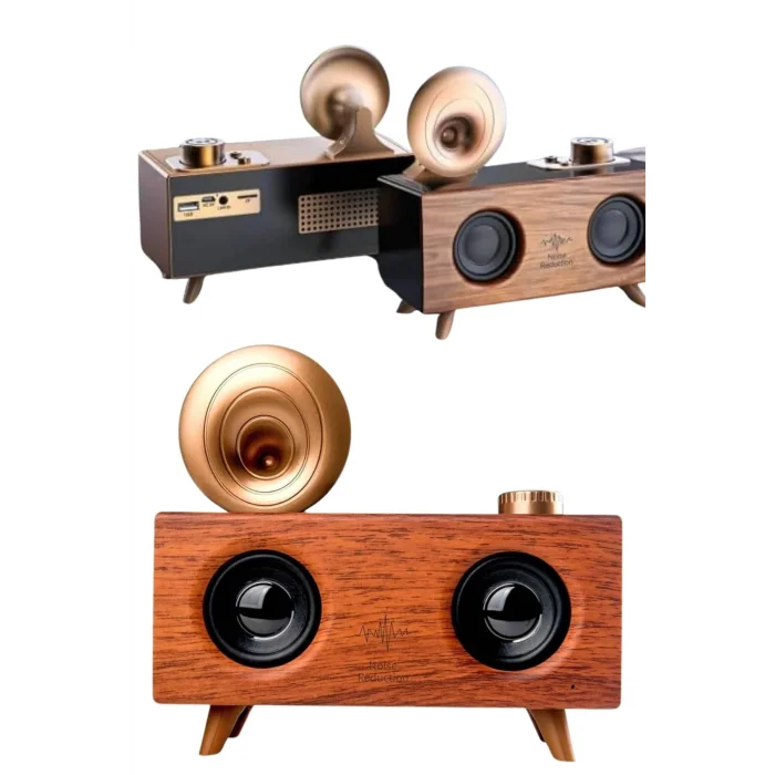 BUĞZ Gramafon Radyo Bluetooth Hoparlör Nostaljik Radyo FM Radyo - BUĞZ