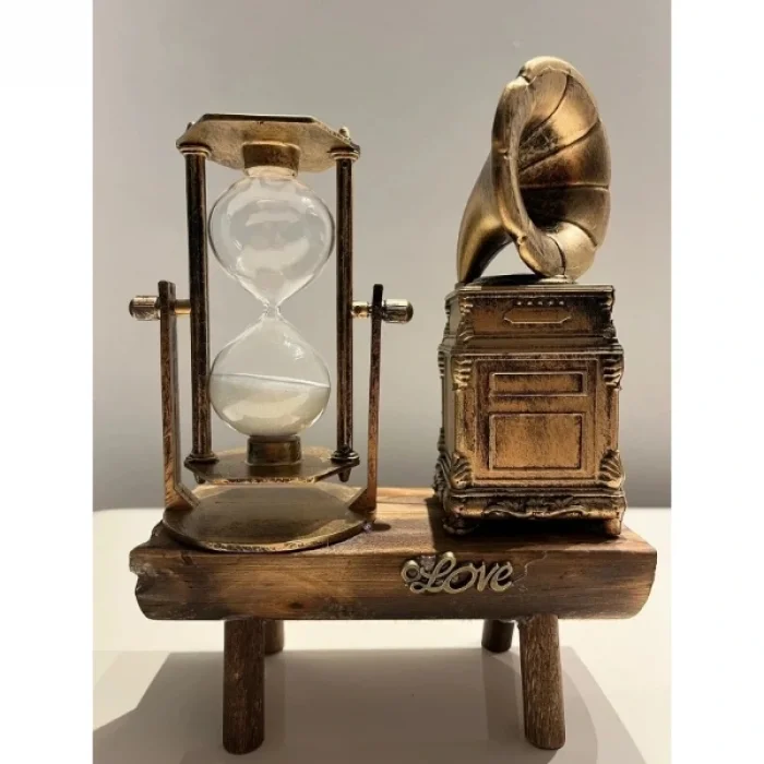 BUĞZ Gramofon Biblolu Kum Saati