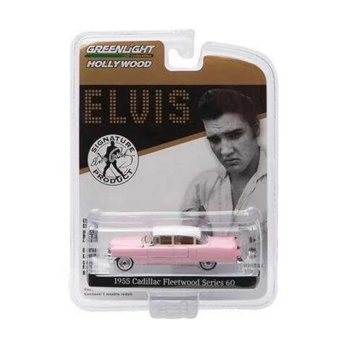  Greenlight 1/64 Hollywood Series 14 - Elvis Presley (1935-77) - 1955 Cadillac Fleetwood Series 60 Pink Cadillac