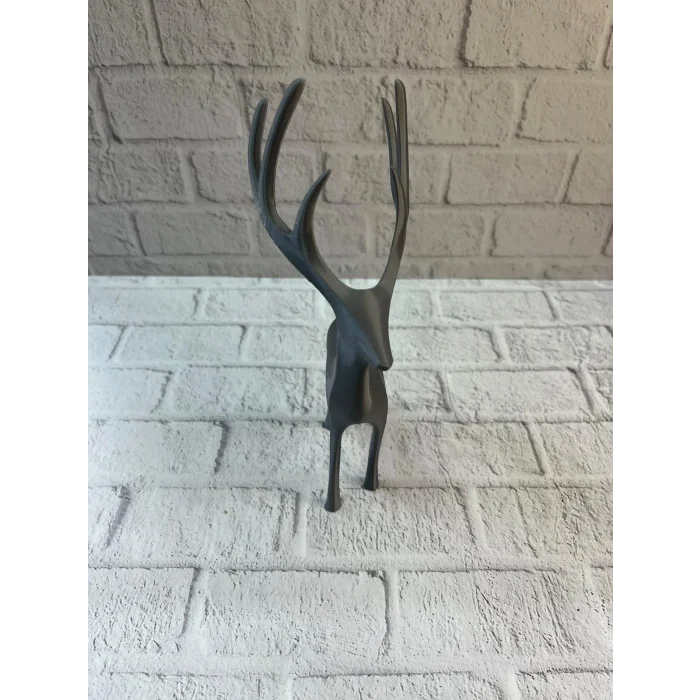 BUĞZ Gri Geyik Biblo Minimal Tasarım Şık Ev Aksesuarı