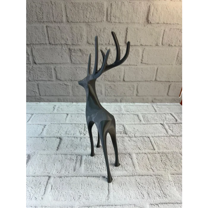 BUĞZ Gri Geyik Biblo Minimal Tasarım Şık Ev Aksesuarı - Lisinya