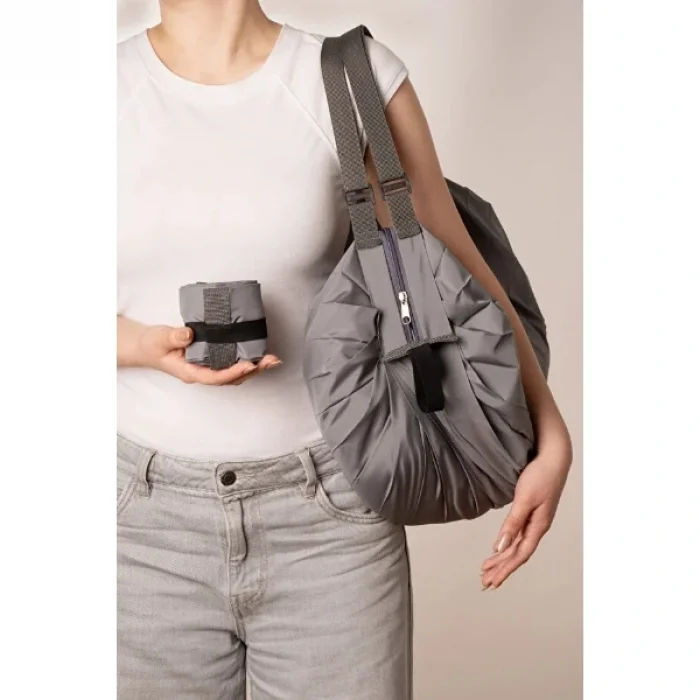 BUĞZ Gri Katlanabilir Seyahat Çantası