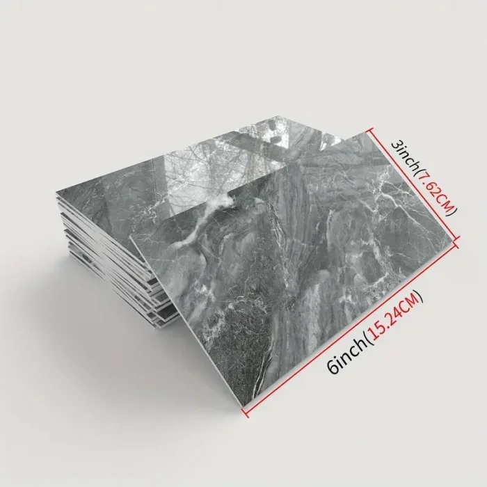 BUĞZ Gri Mermer Desenli Alüminyum Plastik Duvar Sticker - Lisinya