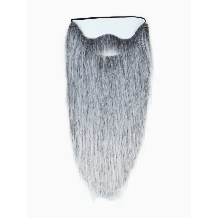 BUĞZ Gri Renk Lastikli Uzun Takma Sakal 40 cm