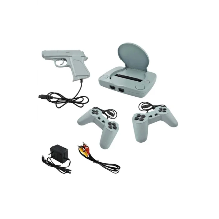BUĞZ Gri Renkli 8 Bit Klasik Oyun Konsolu Retro TV Bağlantılı RCA Çıkışlı Kablolu Oyun Cihazı
