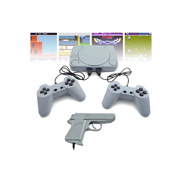 BUĞZ Gri Renkli 8 Bit Klasik Oyun Konsolu Retro TV Bağlantılı RCA Çıkışlı Kablolu Oyun Cihazı